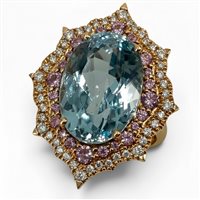 Anello Casciola Gioielli Donna in Oro Acquamarina 16.20 Ct AN.AM.2012 - AN.AM.2012